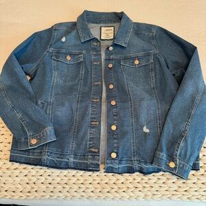 EUC Sonoma The Everyday Jean Jacket, lightly distressed, size XXL